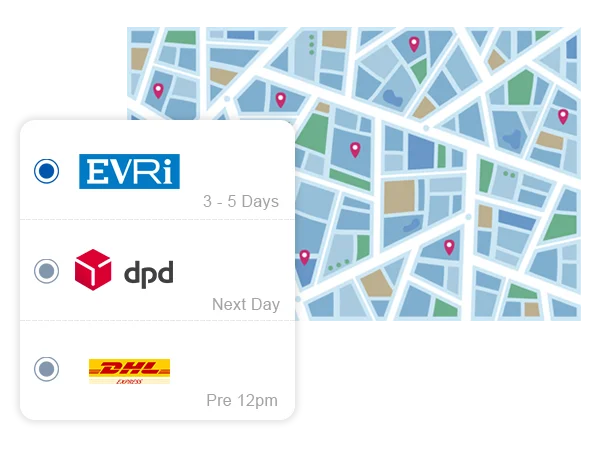 multi-carrier shipping options at online store checkout