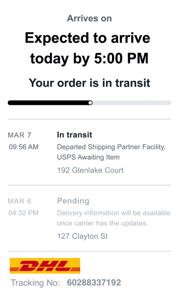 personalised branded shipment tracking emails