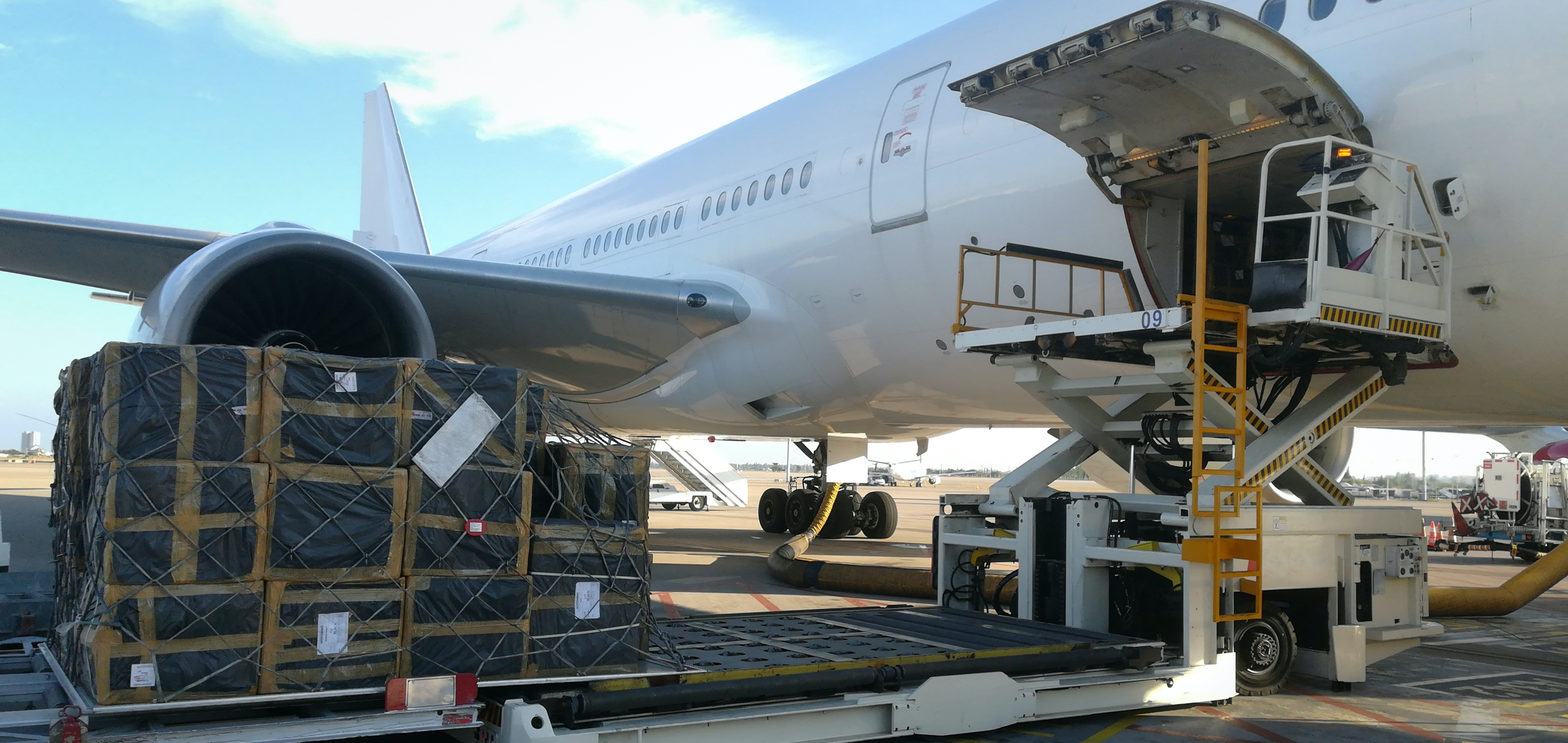 cargo plane loading freight